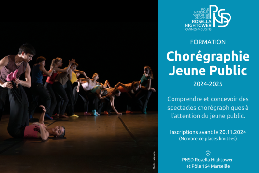 Les inscriptions Ã  la Formation ChorÃ©graphie Jeune Public 2024-2025 sont ouvertes !